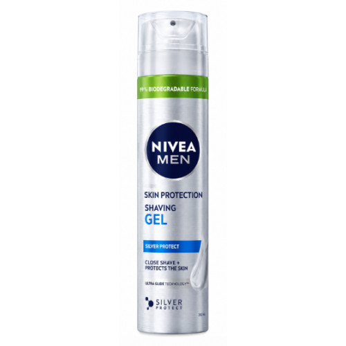 Гель для гоління NIVEA MEN Срібний захист 200 мл